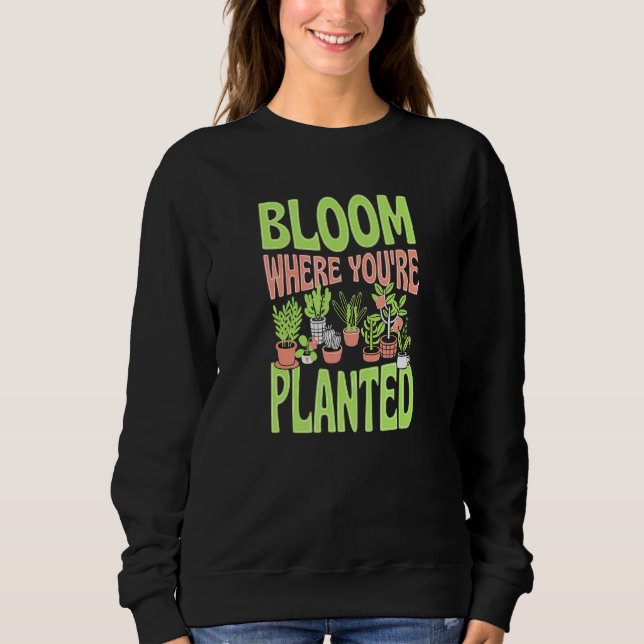 Bloom där du är planerad för Trendig Zen Garden T Shirt (Framsida)