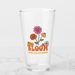 Bloom där du är planerad glaskopp