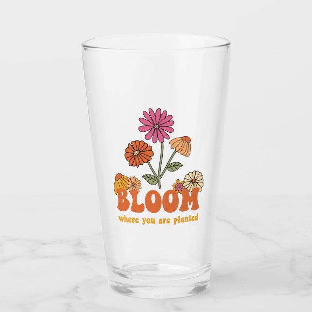 Bloom där du är planerad glaskopp (Framsida)