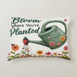 Bloom där du är planerad - inspirerande prydnadskudde