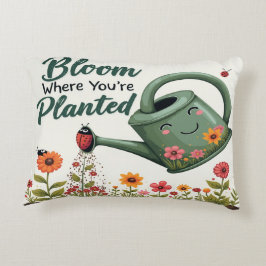 Bloom där du är planerad - inspirerande prydnadskudde