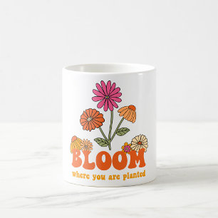 Bloom där du är planerad kaffemugg