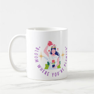 Bloom där du är planerad kaffemugg
