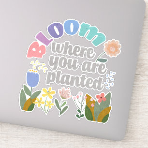 Bloom där du är planerad klistermärken