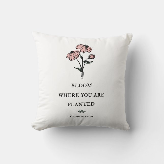 Bloom där du är planerad kudde (Framsida)