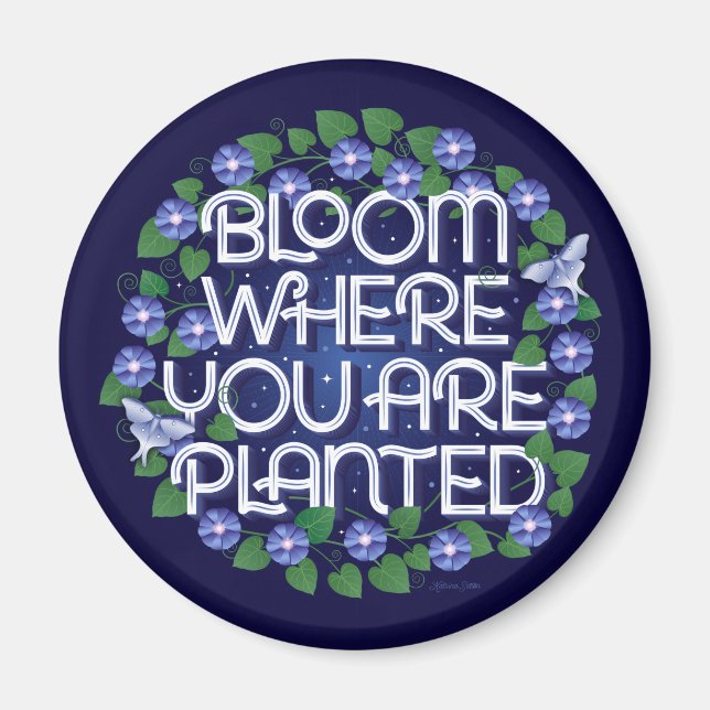 Bloom där du är planerad Magnet (Framsidan)