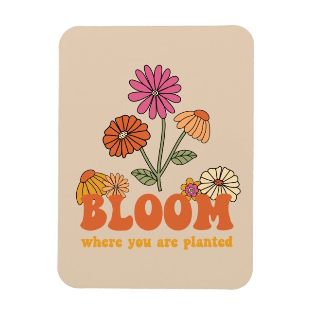 Bloom där du är planerad magnet (Vertikal)