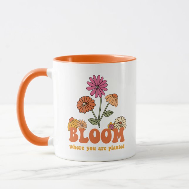 Bloom där du är planerad mugg (Vänster)