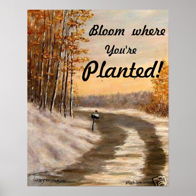 "BLOOM DÄR DU ÄR PLANERAD POSTER (Framsidan)