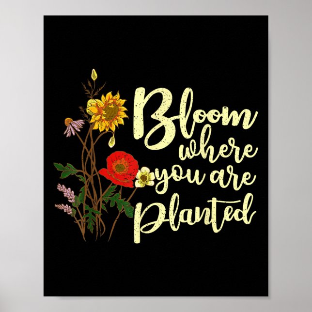 Bloom där du är planerad poster (Framsidan)