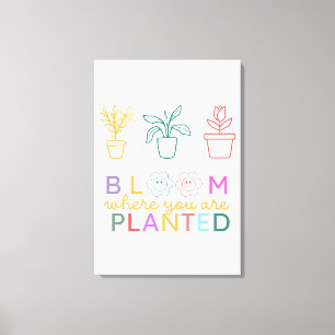Bloom där du är planerad rörelse canvastryck
