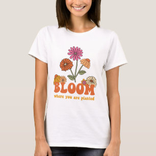 Bloom där du är planerad t shirt