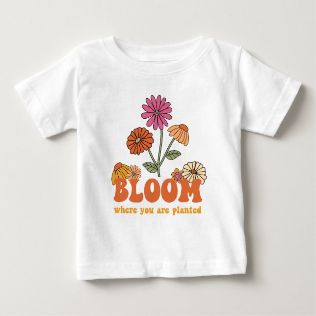 Bloom där du är planerad t shirt (Framsida)