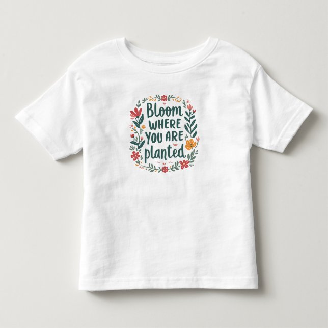 Bloom där du är planerad t shirt (Framsida)