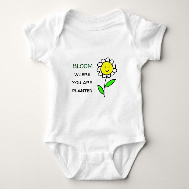 Bloom där du är planerad t shirt (Framsida)