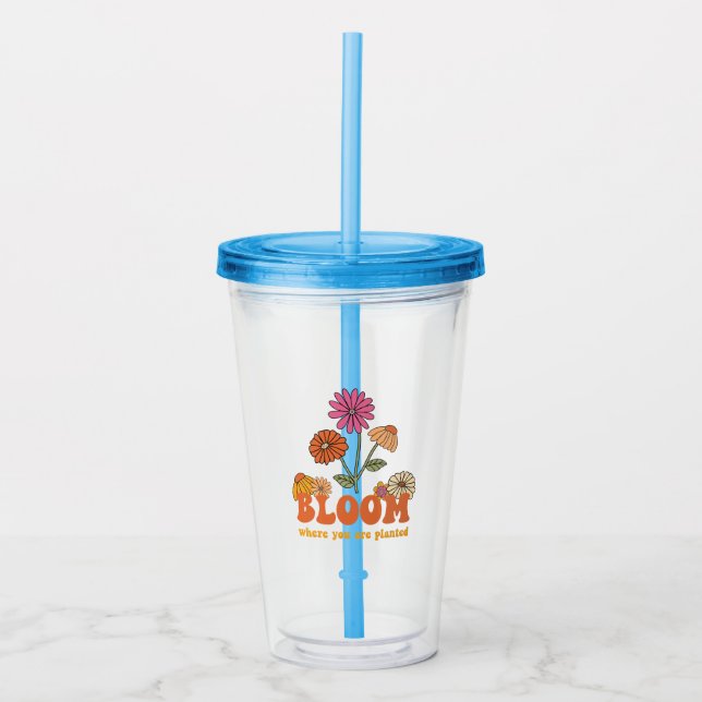 Bloom där du är planerad take away mugg (Framsida)