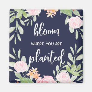Bloom där du är planerad Typografi för Blommi Magnet
