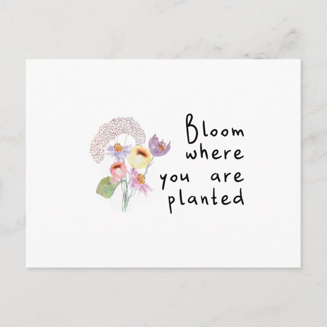 Bloom där du är planerad vykort (Framsida)