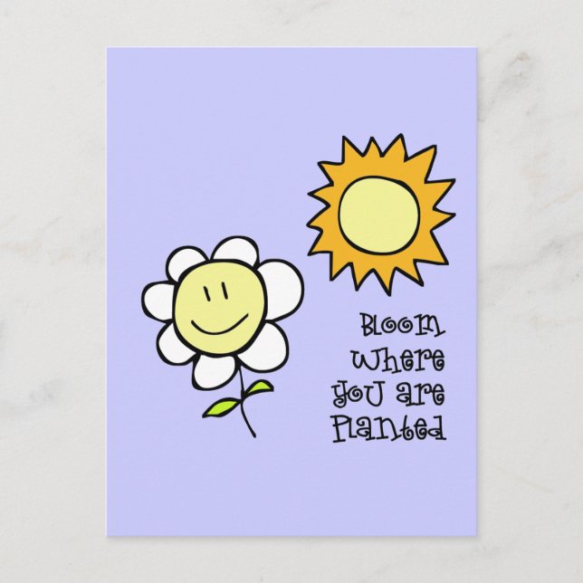 Bloom där du är planerad vykort (Framsida)