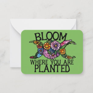 Bloom där du är planterad anteckningskort