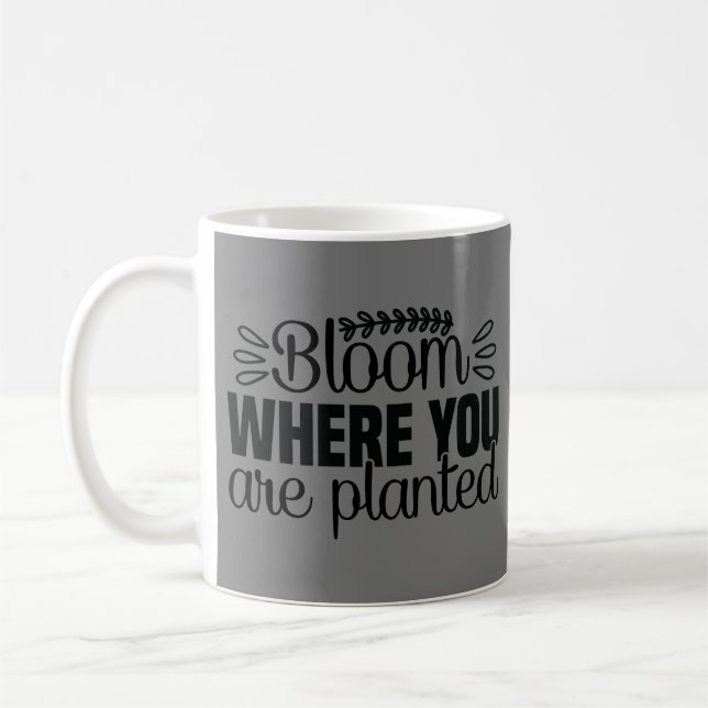Bloom där du är planterad kaffemugg (Vänster)