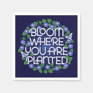 Bloom där du är planterad med Party Napkins Pappersservett