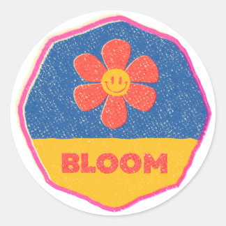 "Bloom" där du är planterad! Runt Klistermärke