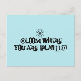 Bloom där du är planterad. vykort