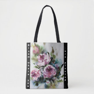 Bloom där du planterar Tote Bag Tygkasse