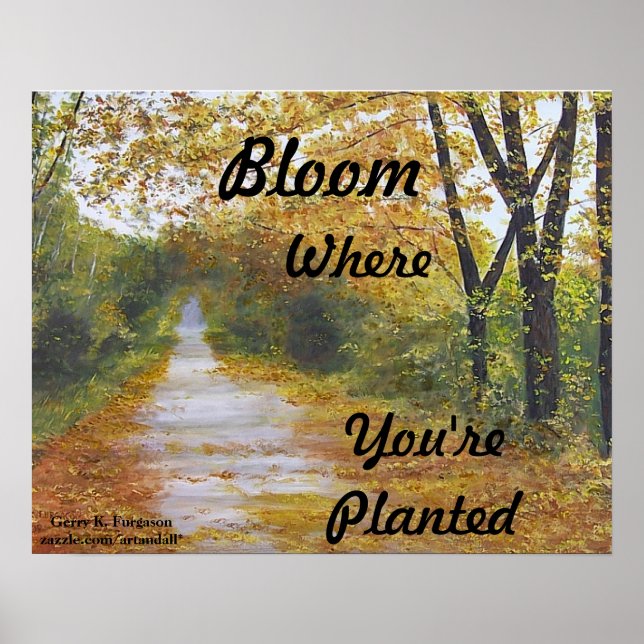 "BLOOM DÄR DU PLANTERAS" POSTER (Framsidan)