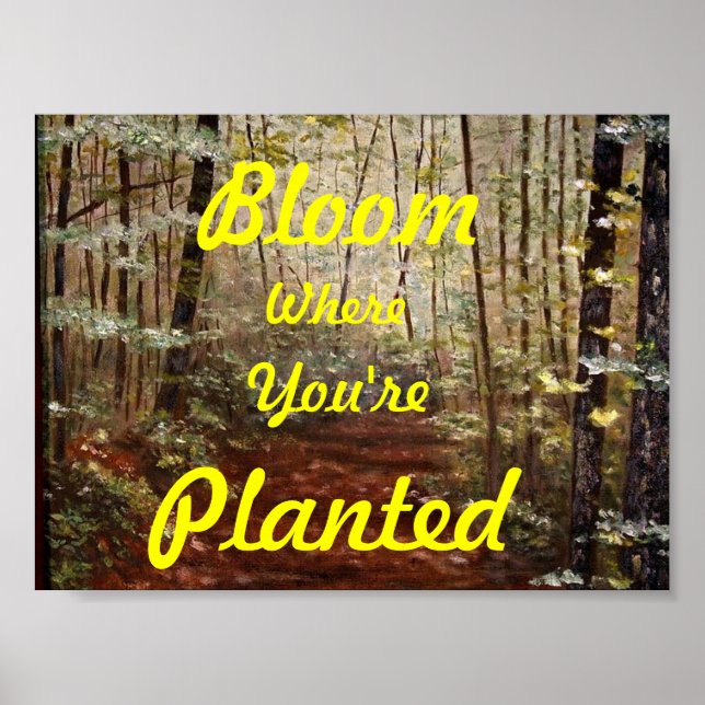 "BLOOM DÄR DU PLANTERAS" POSTER (Framsidan)