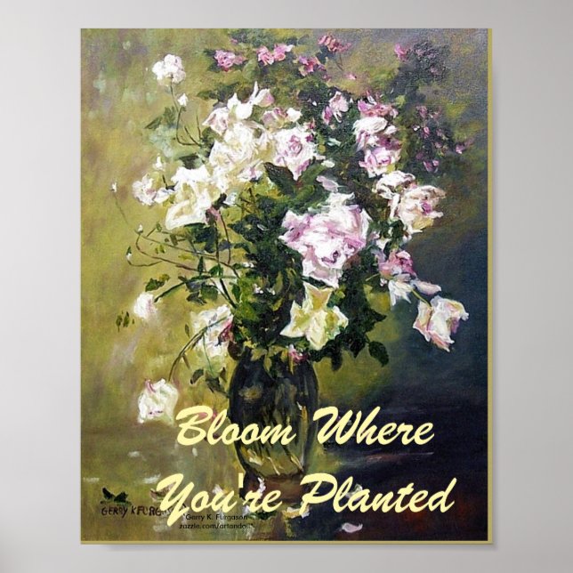 "BLOOM DÄR DU PLANTERAS RO" POSTER (Framsidan)