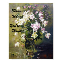 "BLOOM DÄR DU PLANTERAS RO POSTER"