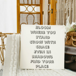 Bloom där du står, inspirerande mini-dikt poster