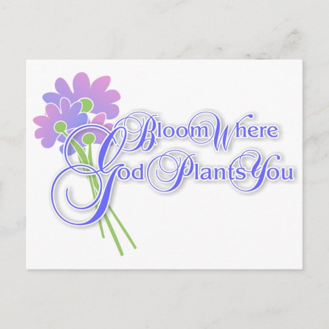 Bloom där Gud planterar dig 2 Vykort (Framsida)