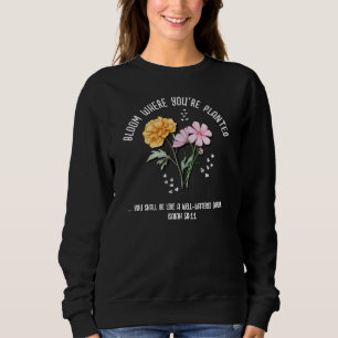 Bloom där planerad MARIGOLD COSMOS-födelsemånad T Shirt