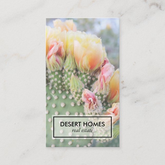 Bloom Desert-foto för Gulten Real Gods Agent Visitkort (Framsida)
