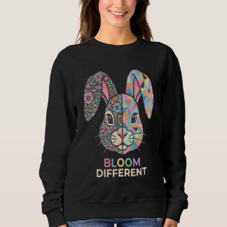 Bloom Different Floral Geometric Bunny Sweatshirt T Shirt
