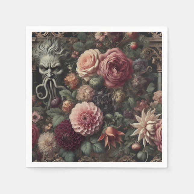 Bloom-Eaters sermon - gotiic Baroque-Blommigten Pappersservett (Framsidan)