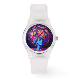 "Bloom Eternity" - En färgstark surreal Porträtt Armbandsur