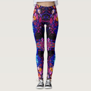 "Bloom Eternity" - En färgstark surreal Porträtt Leggings