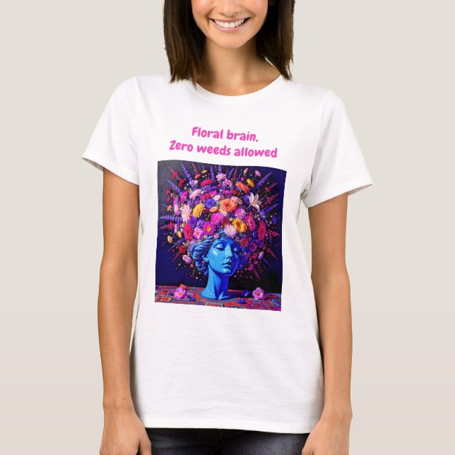 "Bloom Eternity" - En färgstark surreal Porträtt T Shirt (Framsida)