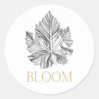 BLOOM-etikett Runt Klistermärke