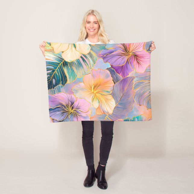  Bloom Exotic Löv Flower Fleecefilt (På plats)