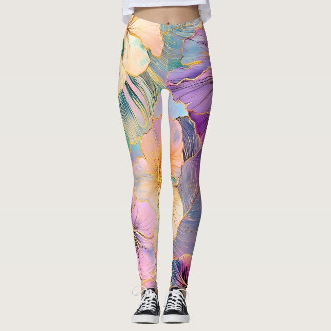  Bloom Exotic Löv Flower Leggings (Framsida)