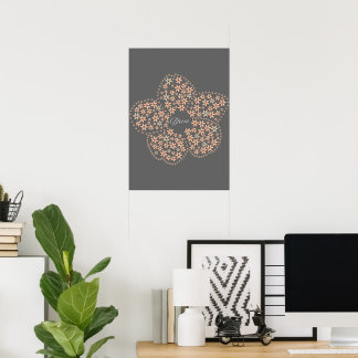 Bloom Floral Design – Dark Elegant Design Poster