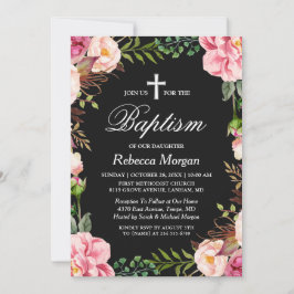 Bloom för Blommigt av elegant-klass | Flickbaptism Inbjudningar