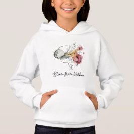 Bloom From Within – Kids Cozy Hoodie | Cute Floral T Shirt