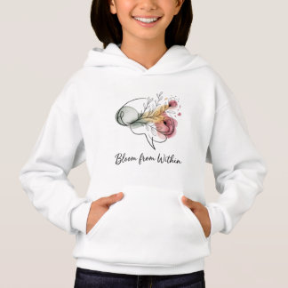 Bloom From Within – Kids Cozy Hoodie | Cute Floral T Shirt