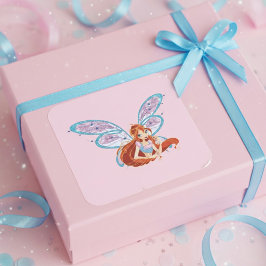 Bloom Fyrkantigt Klistermärke